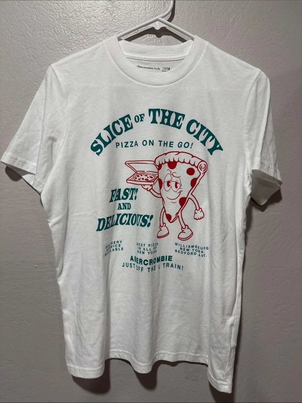 abercrombie kids slice of the city Pizza Design t-shirt